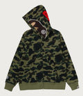 A BATHING APE 1ST CAMO 2ND APE FULL ZIP HOODIE