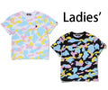 A BATHING APE Ladies' NEW MULTI CAMO ONE POINT MINI TEE - happyjagabee store