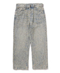 A BATHING APE LINE CAMO JACQUARD RELAXED FIT DENIM PANTS