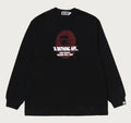 A BATHING APE SPRAY APE HEAD RELAXED FIT LS TEE