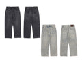 A BATHING APE LINE CAMO JACQUARD RELAXED FIT DENIM PANTS