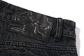 A BATHING APE LINE CAMO JACQUARD ONE POINT RELAXED FIT 13oz DENIM PANTS