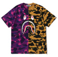 A BATHING APE SPLIT CAMO SHARK TEE