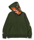 A BATHING APE TIGER FULL ZIP HOODIE