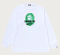 A BATHING APE SPRAY APE HEAD RELAXED FIT LS TEE