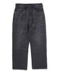 A BATHING APE LINE CAMO JACQUARD RELAXED FIT DENIM PANTS