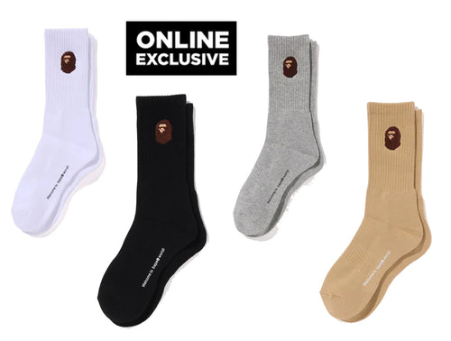 A BATHING APE APE HEAD ONE POINT SOCKS -ONLINE EXCLUSIVE-