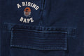 A BATHING APE A RISING BAPE MILITARY INDIGO SWEAT PANTS ( RELAXED FIT )