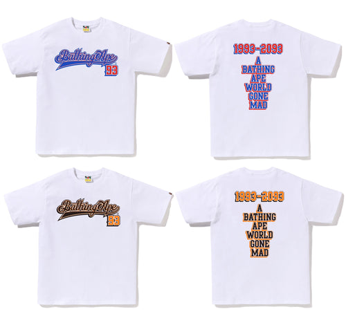 A BATHING APE BASEBALL LOGO TEE