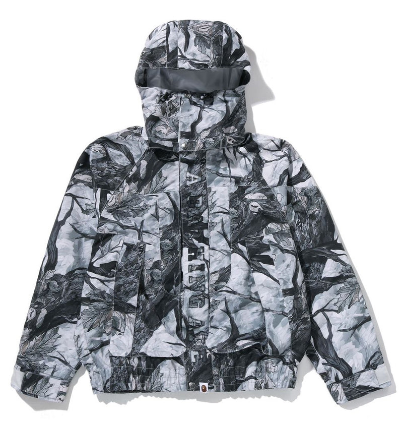 A BATHING APE TREE EDGE CAMO HOODED SNOWBOARD JACKET