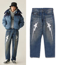 A BATHING APE COLOR STONE 13 OZ DENIM PANTS