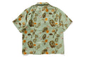 A BATHING APE VACATION PATTERN OPEN COLLAR SS SHIRT