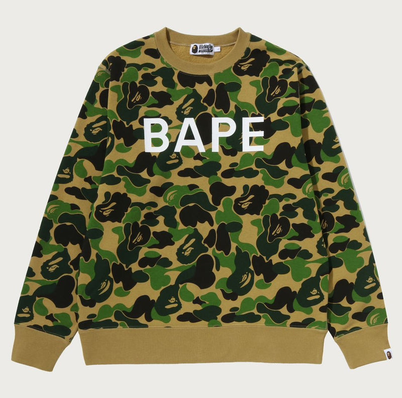A BATHING APE ABC CAMO BAPE CREWNECK SWEAT SHIRT