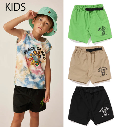 A BATHING APE BAPE KIDS BABY MILO CLIMBING SHORTS