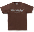 A BATHING APE WILD LEOPARD PATTERN PRIMITIVE LOGO TEE