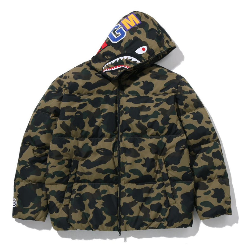 A BATHING APE 1ST CAMO SHARK DOWN JACKET