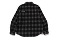 A BATHING APE FLANNEL CHECK TACTICAL SHIRT