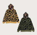 A BATHING APE 1ST CAMO 2ND APE FULL ZIP HOODIE