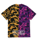 A BATHING APE SPLIT CAMO SHARK TEE