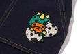 A BATHING APE BAPE KIDS BABY MILO DINOSAUR JERSEY DENIM BABY PANTS