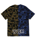 A BATHING APE SPLIT CAMO SHARK TEE