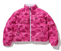 A BATHING APE Ladies' COLOR CAMO REVERSIBLE DOWN JACKET