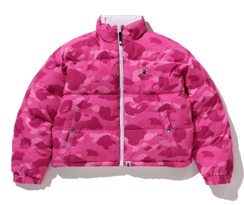 A BATHING APE Ladies' COLOR CAMO REVERSIBLE DOWN JACKET