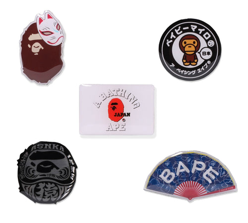 A BATHING APE JAPANESE FOX MASK / JAPAN FAN / DARUMA / JAPAN BABY MILO / JAPAN COLLEGE PINS