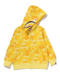 A BATHING APE BAPE KIDS ABC CAMO MILO SHARK ZIP HOODIE