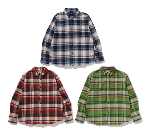 A BATHING APE BAPE CHECK SHIRT