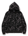 A BATHING APE ONE POINT COLOR CAMO CROPPED FULL ZIP HOODIE