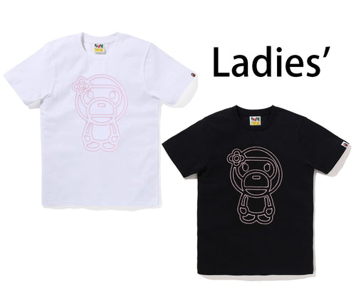 A BATHING APE Ladies' CHAIN STITCH BABY LISA TEE