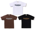 A BATHING APE WILD LEOPARD PATTERN PRIMITIVE LOGO TEE