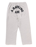 A BATHING APE COLLEGE OVERSIZED FIT WIDE LEG SWEAT PANTS