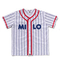 A BATHING APE BAPE KIDS ALL BABY MILO STRIPE MILO BASEBALL SHIRT