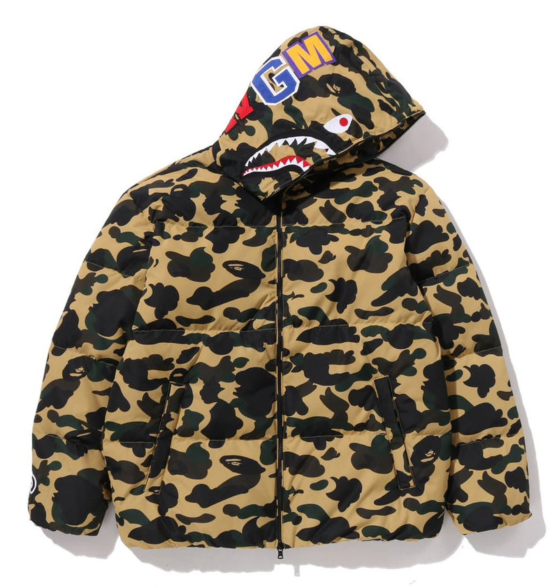 A BATHING APE 1ST CAMO SHARK DOWN JACKET