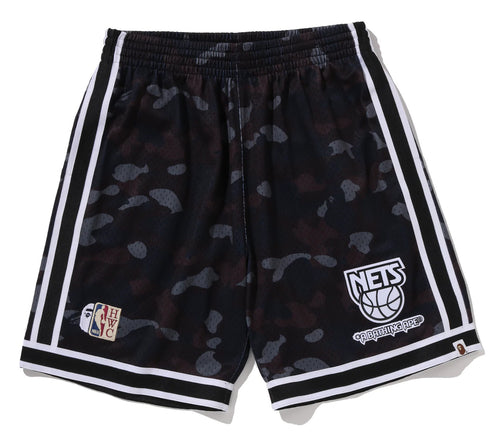 A BATHING APE BAPE x M&N NBA NEW JERSEY NETS SWINGMAN SHORTS