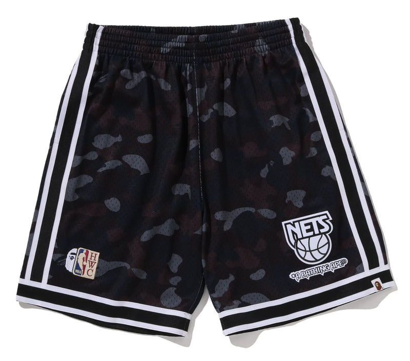 A BATHING APE BAPE x M&N NBA NEW JERSEY NETS SWINGMAN SHORTS