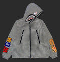 A BATHING APE COLOR CAMO REFLECTIVE RIPSTOP SHARK FULL ZIP JACKET