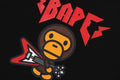 A BATHING APE BAPE KIDS WILD LEOPARD PATTERN BABY MILO RAGLAN L/S TEE