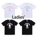 A BATHING APE Ladies' PASTEL COLOR CAMO COLLEGE TEE - happyjagabee store