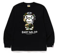 A BATHING APE 1ST CAMO CRAZY BABY MILO L/S TEE