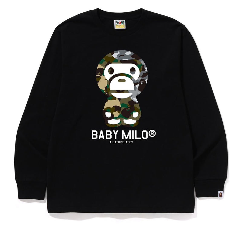 A BATHING APE 1ST CAMO CRAZY BABY MILO L/S TEE