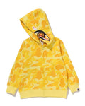 A BATHING APE BAPE KIDS ABC CAMO MILO SHARK ZIP HOODIE