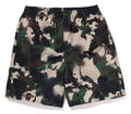 A BATHING APE MAP CAMO REGULAR FIT BEACH SHORTS
