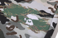 A BATHING APE HYBRID CAMO APE FACE LOGO RELAXED FIT SWEAT PANTS