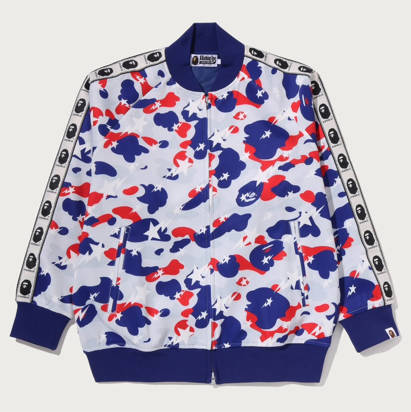 A BATHING APE STA STRIKE CAMO RELAXED FIT TRACK JACKET