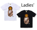 A BATHING APE Ladies' TREE EDGE CAMO MILO ON APE HEAD TEE