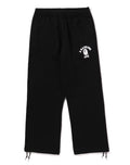 A BATHING APE COLLEGE OVERSIZED FIT WIDE LEG SWEAT PANTS
