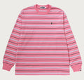 A BATHING APE ONE POINT STRIPE RELAXED FIT LS TEE